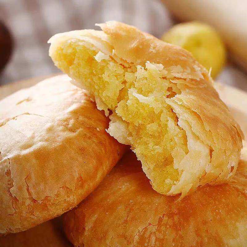 诸暨手工绿豆板栗酥饼绿豆饼板栗饼绵软香甜12个包邮传统手工小吃