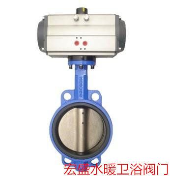 气动对夹式软密封蝶阀D671X-10/16P气动蝶阀DN50 65 80 100 125