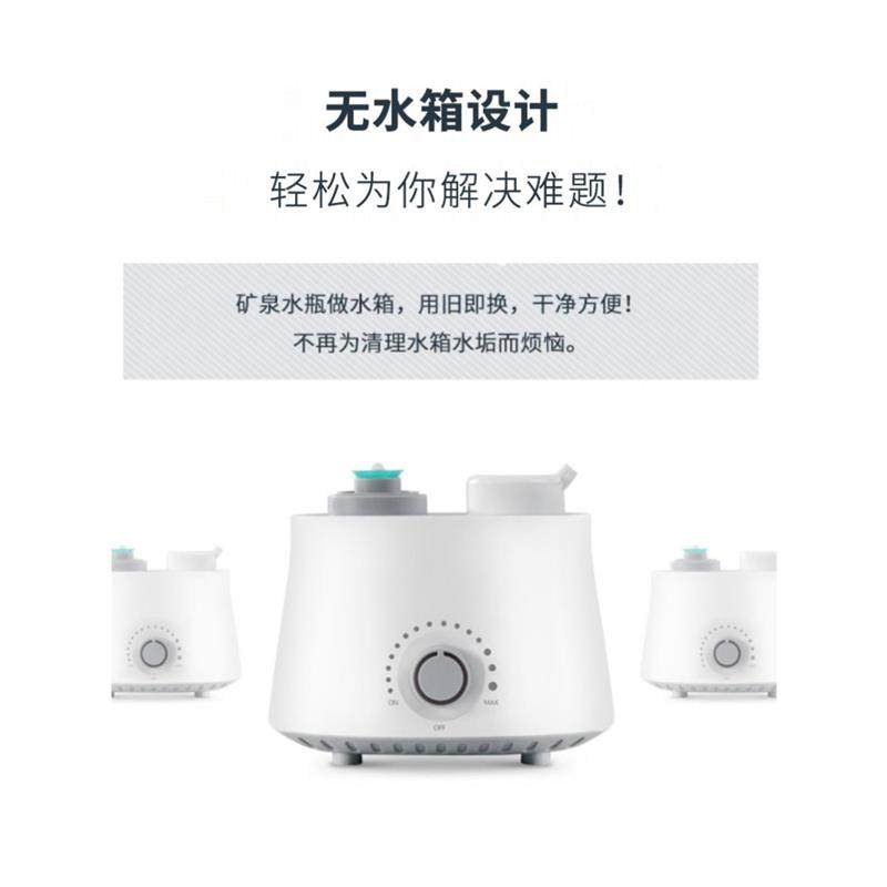 小型矿泉水瓶加湿器宿舍学生办公室桌面上无水箱雾化大喷雾便携式