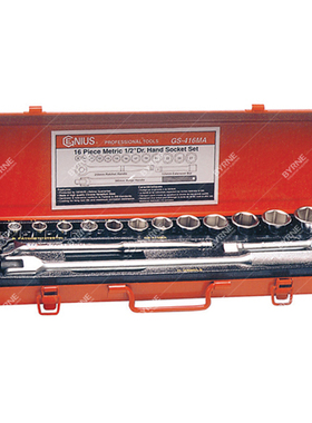 Genius加拿大天赋 GS-416MA公制套筒扳手组  16件套1/2