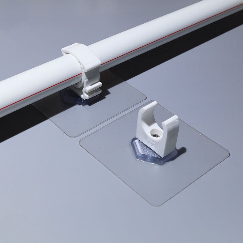 水管挂钩挂架免打孔壁挂卫生间管件收纳架粘胶强力固定卡扣水管夹