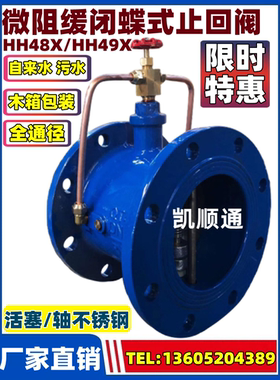 HH48X/HH49X-10/16微阻缓闭蝶式止回阀DN100 150 200 300 400 500
