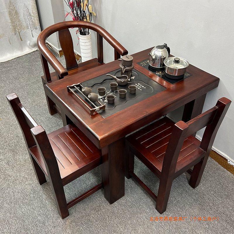 老船木茶桌茶具套装椅组