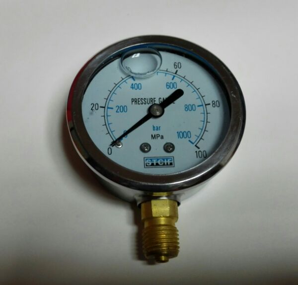 高压压力表 stcif 0-100mpa/0～1000bar m14x1.5 直径60～63mm