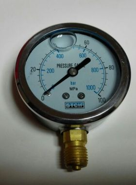 高压压力表 stcif 0-100mpa/0～1000bar m14x1.5 直径60～63mm