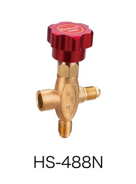 鸿森HS-466N/CT-488N公制/英制三通阀 金属旋钮三通阀