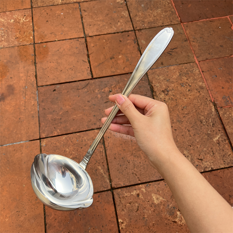 【特大】公用勺大汤勺304不锈钢长柄餐勺分餐勺大公勺超大号调羹