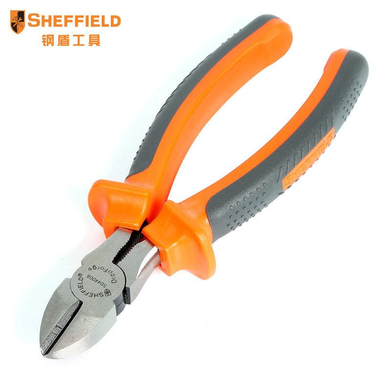 钢盾S044001 老虎钳钢丝钳6寸8寸尖嘴钳沾塑手柄斜嘴钳斜口钳钳子