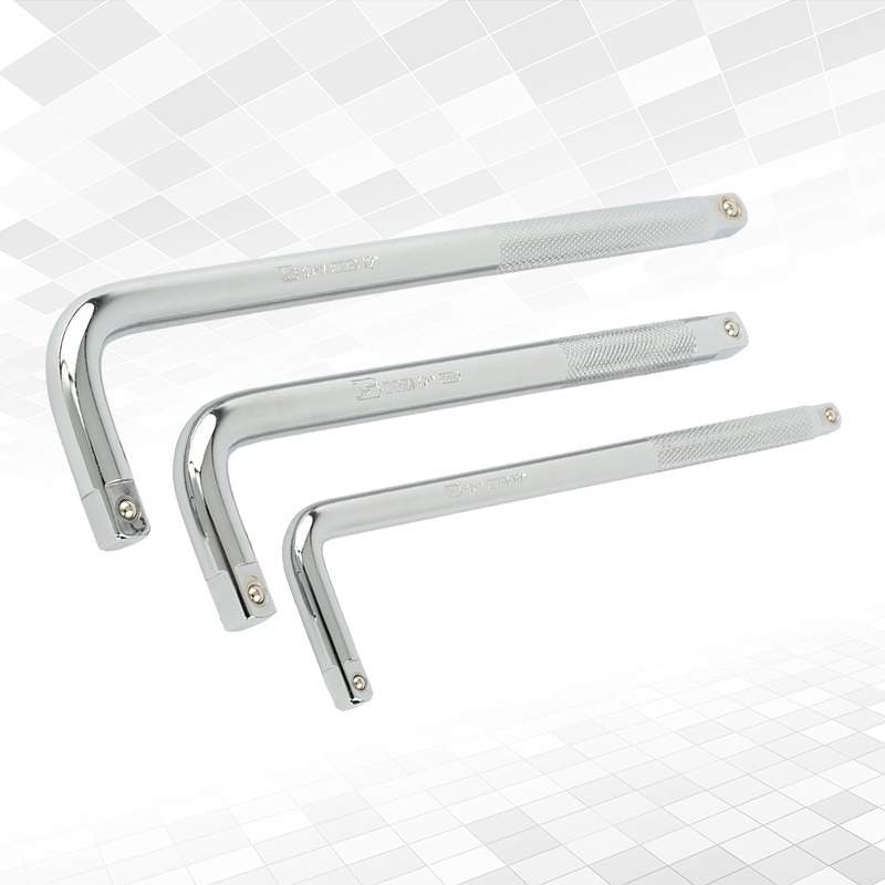 波斯1/2L型加长弯杆扳杆套筒加力铬钒钢套筒扳手3/8接杆1/4延长杆