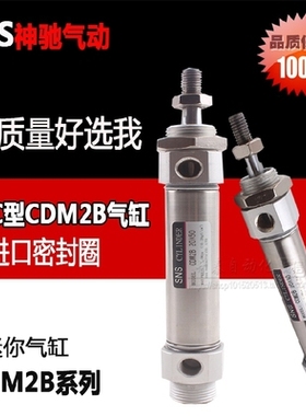SNS神驰CDM2B不锈钢迷你气缸CDM2B25X25 50 75 100 125 150 175