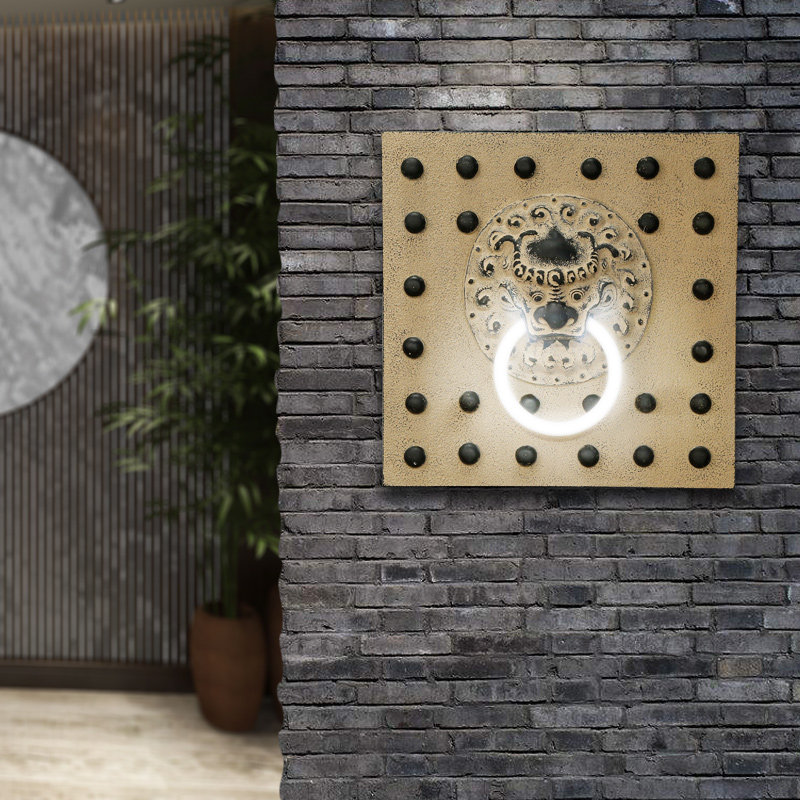 复古新中式壁灯装饰餐厅禅意壁灯走廊过道墙壁灯创意简约背景墙灯