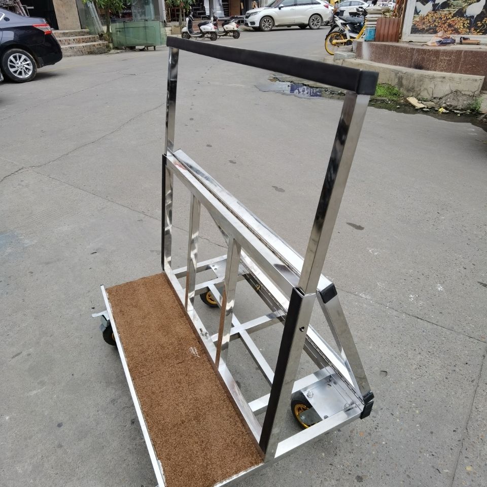 折叠平板手推车拉玻璃门窗石膏免漆木板搬运神器6寸备用轮工具车