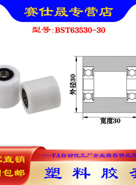 【赛仕晟】供应BST63530-30塑料高承载胶套 输送带专用加长滚轮