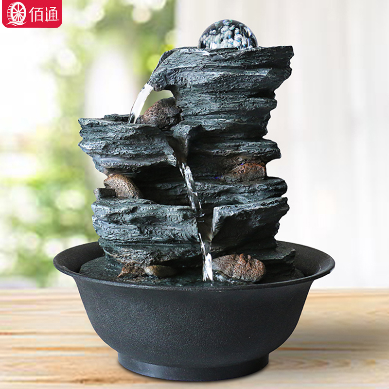 客厅水幕墙喷泉流摆件装