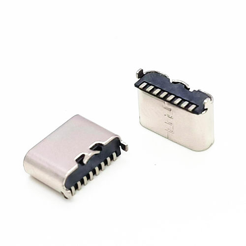 TYPE-C8PIN立贴母座 5.1/5.6/6.8/5.6H USB 8P立式SMT母头 180度