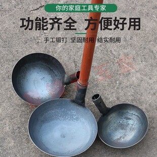 捞粪勺不锈钢粪掏勺粪勺长柄下水道清掏工具挖泥漏勺工具专业清淤
