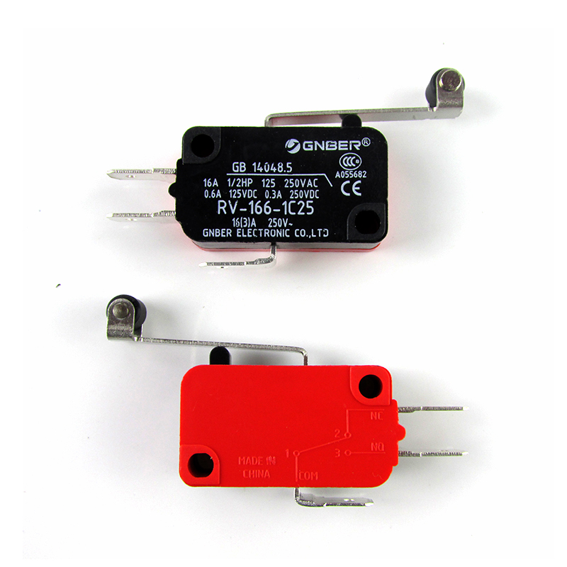 正品冈本微动开关滚轮长