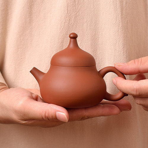 潮州手拉朱泥壶泡茶冲器