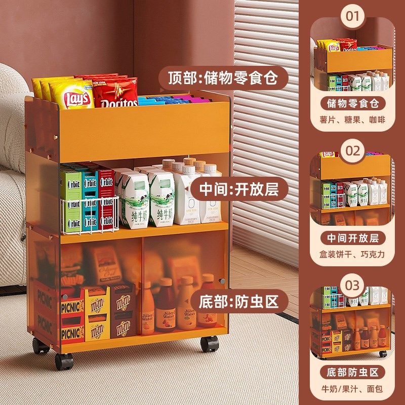 可移动餐边柜小户型厨房收纳储物柜客厅靠墙置物柜带轮茶水柜碗柜,住宅家具,家用陈列柜,淘宝优惠券,粉丝福利购,淘宝优惠卷