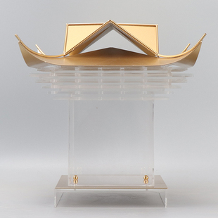 现代新中式创意亚克力宝塔摆件样板间轻奢客厅玄关博古架软装饰品