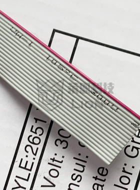 灰排线标准间距2.54mmFC排线IDC镀锡纯铜红边显示屏数据传输JTAG