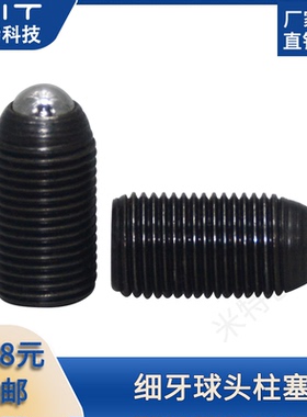 BMPJ/BMSJ细牙球头柱塞公制幼牙玻珠螺丝细牙柱塞MT556/MT557