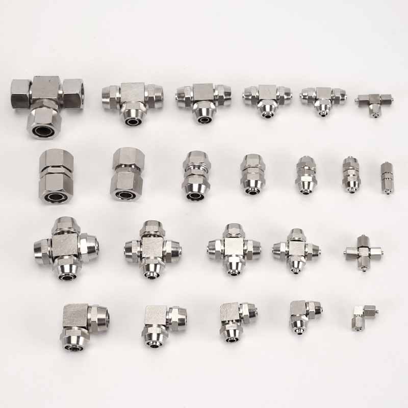 铜气动快拧接头三通直角