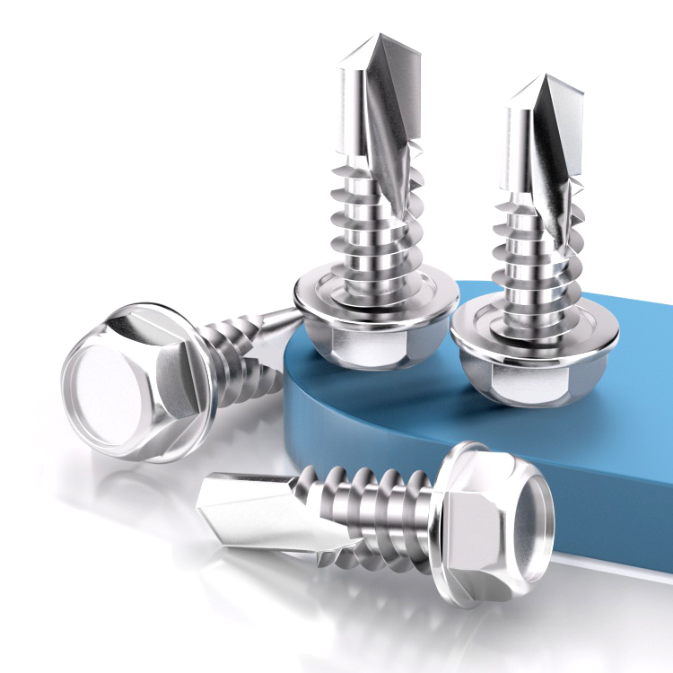 不锈钢六角华司钻尾自带