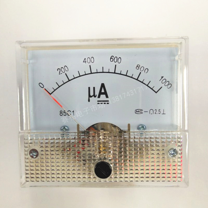 85C1-1000UA 直流微安电流表 电流表 50ua 500UA100UA直流微安表