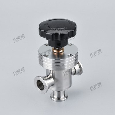 真空三通挡板阀手动角隔