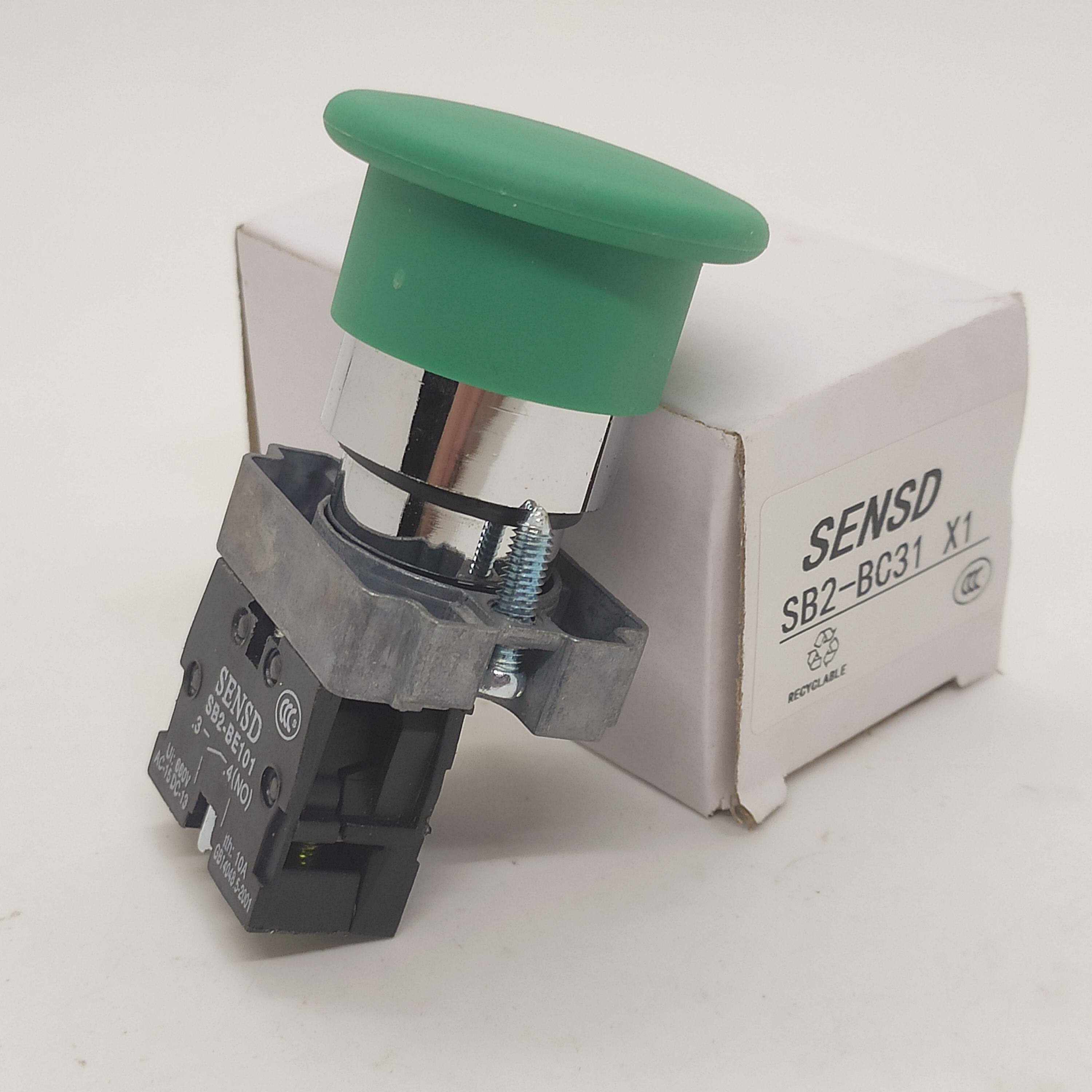 询价SENSD金属型XB2-BC31 SB2-BC42蘑菇头自复按钮开关蘑菇按钮22