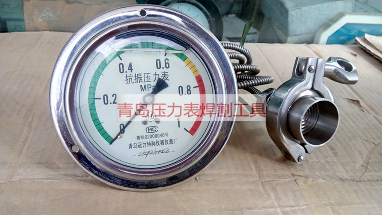 软管连接压力表青岛冠力特种仪器仪表厂