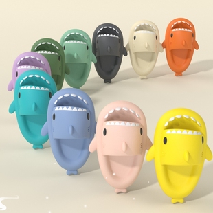 4CM Soft Man Women Shark Slippers Summer Beach Slides Anti-S