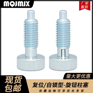 MITFS碳钢镀锌MITZS滚花头旋钮柱塞螺纹分度销MITAS止动销MITBS