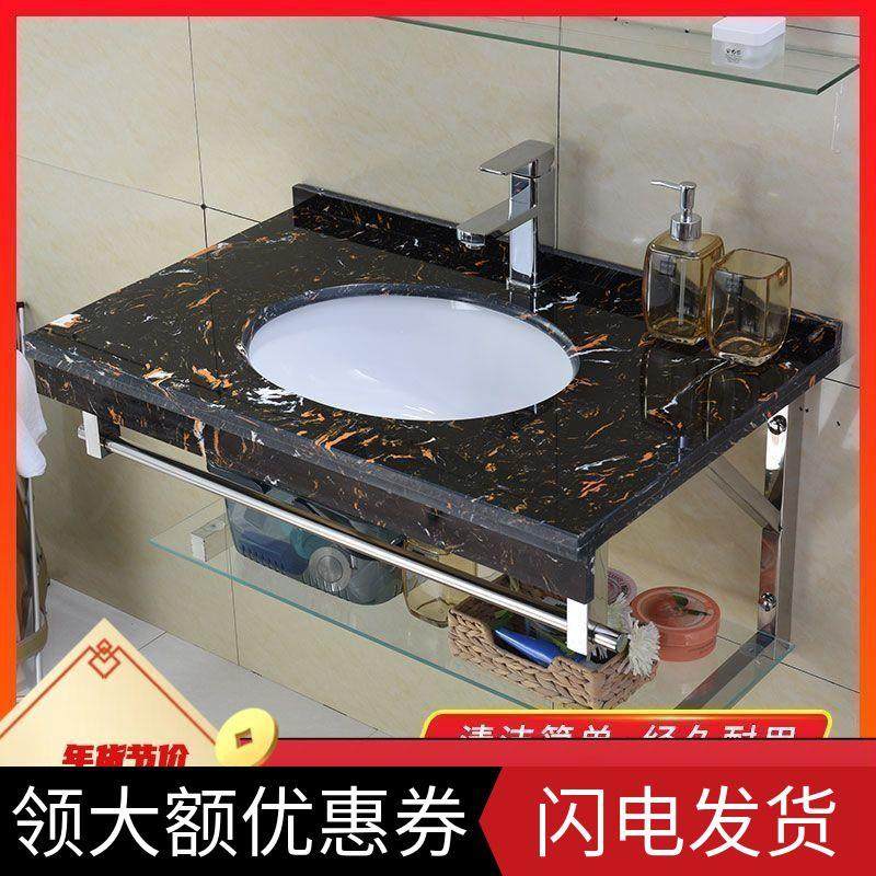 大理石洗手盆浴室柜组合挂墙式洗漱台小户型卫生间洗脸池面盆镜,3C数码配件,USB多功能数码宝,淘宝优惠券,粉丝福利购,淘宝优惠卷