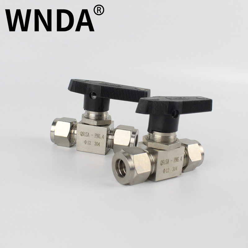 不锈钢卡套球阀直通门仿