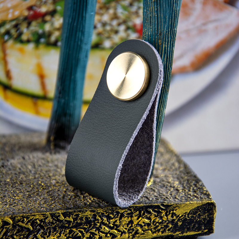 色皮拉手北欧抽屉家具柜