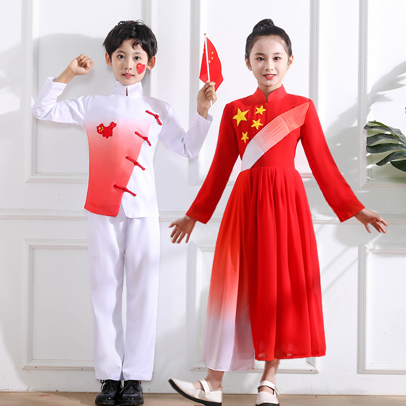 红歌儿童合唱服演出服装