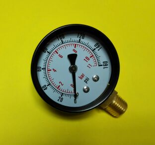 螺纹npt1/4压力表 外壳直径5cm 立式 压力 160psi 11bar 50mm