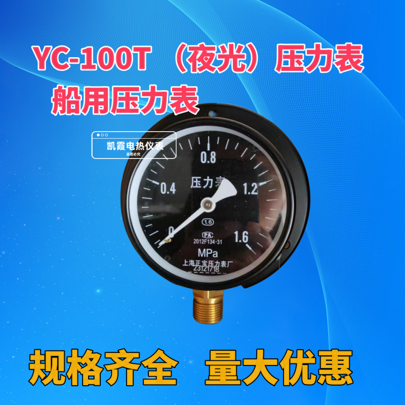 径向带后边夜光压力表船