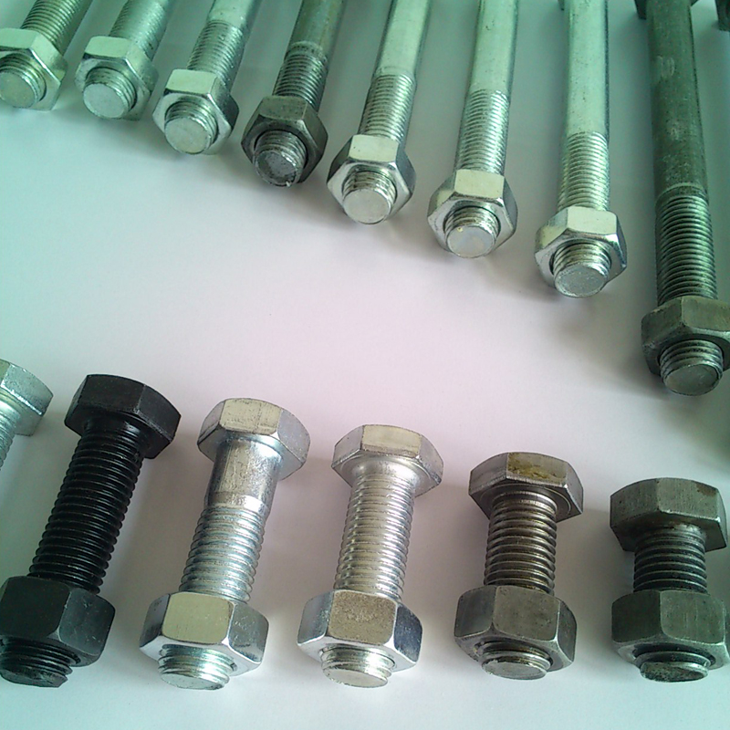 镀锌单头外六角螺丝栓杆