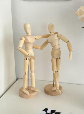 可调节画画用木偶人模型速写绘画木头人桌面创意装饰道具木人摆件