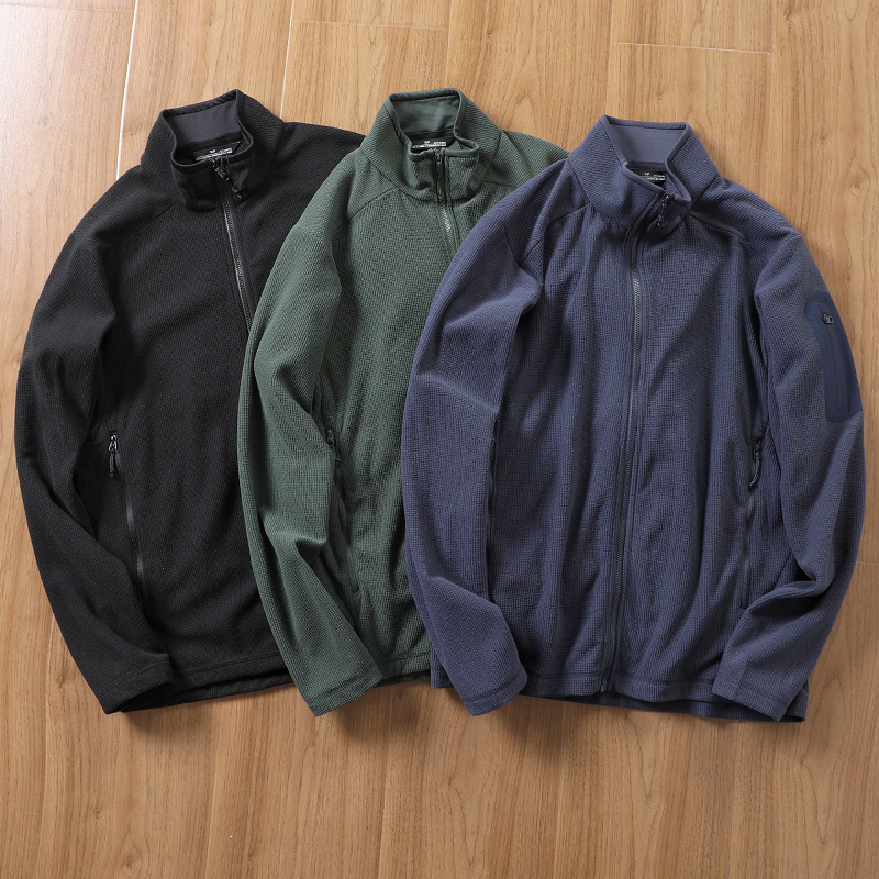 线下1600！户外大茑DL轻量化科技面料！男立领套头抓绒衫卫衣外套