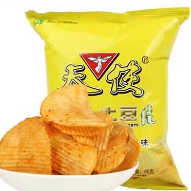 天使土豆片50g/100g椒香麻辣味薯片整箱大包装零食小吃香辣洋芋片