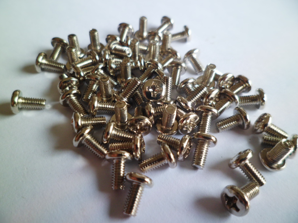 镀镍机牙螺丝盘头十字槽