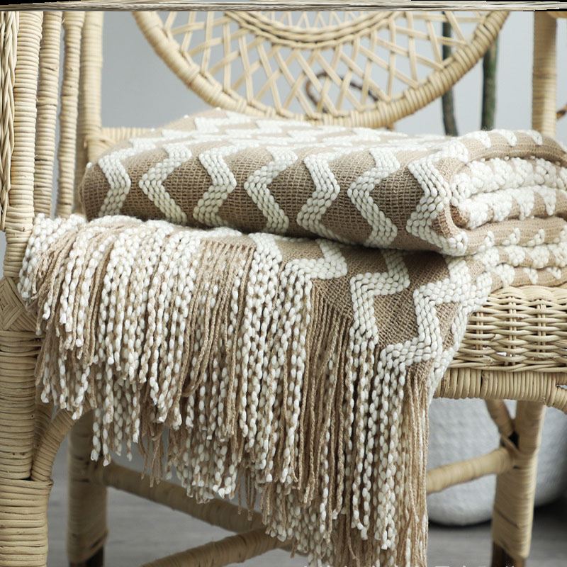 Knitted Blanket Sofa Bed Decorative Bed Thread Blanke毛线毯