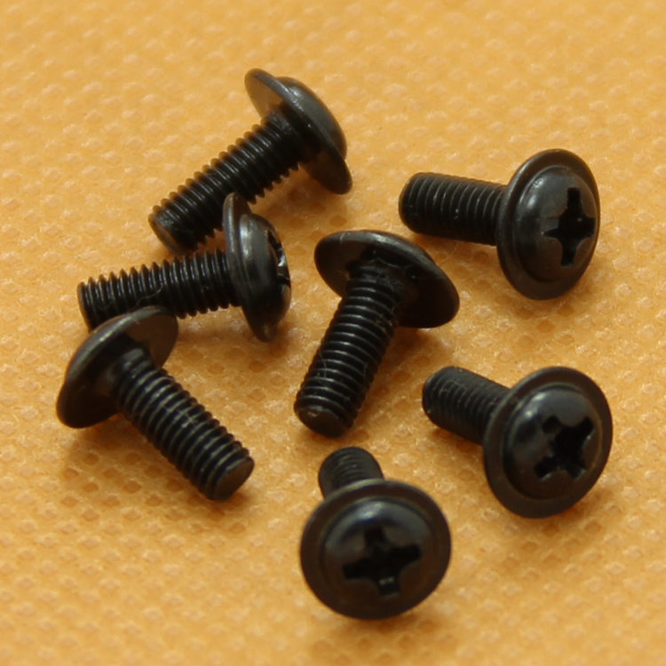 黑色十字圆头带垫机牙螺