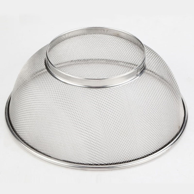 20起圆形 淘米发货拉丝水果盘不锈钢篮洗菜盆过滤网 漏框沥水筛盆