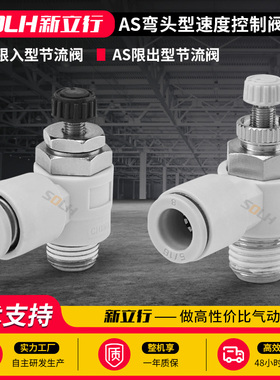 控制调速节流阀AS1201F/2201F/AS1211F/2211F气动速度控制调节阀