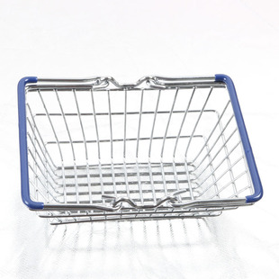 兢木迷你型金属购物篮工艺礼品儿童玩具桌面收纳家用摆件上海包邮